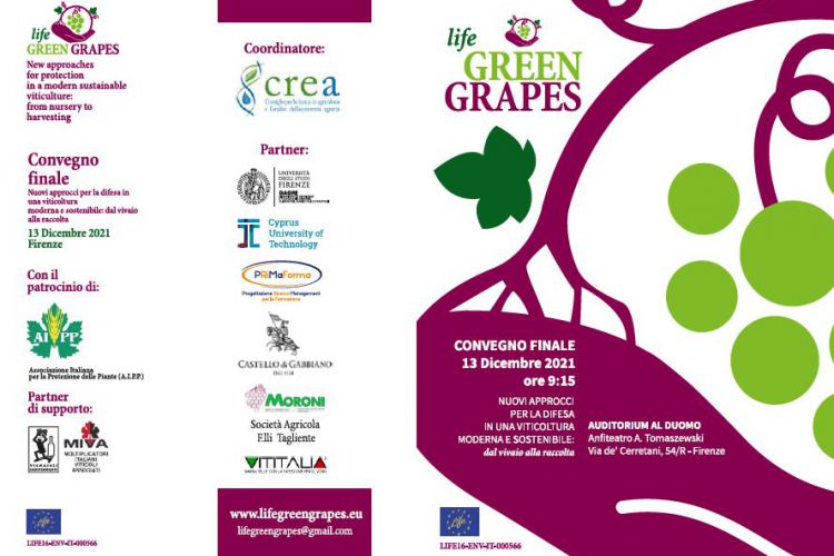 LIFE GREEN GRAPES: CONVEGNO FINALE 13 DICEMBRE 2021